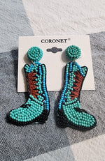 COWBOY BOOT PIERCED EARRINGS