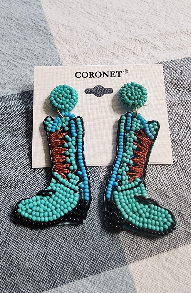 COWBOY BOOT PIERCED EARRINGS