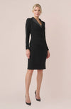 Jersey And Satin Short Sheath Tuxedo Dress