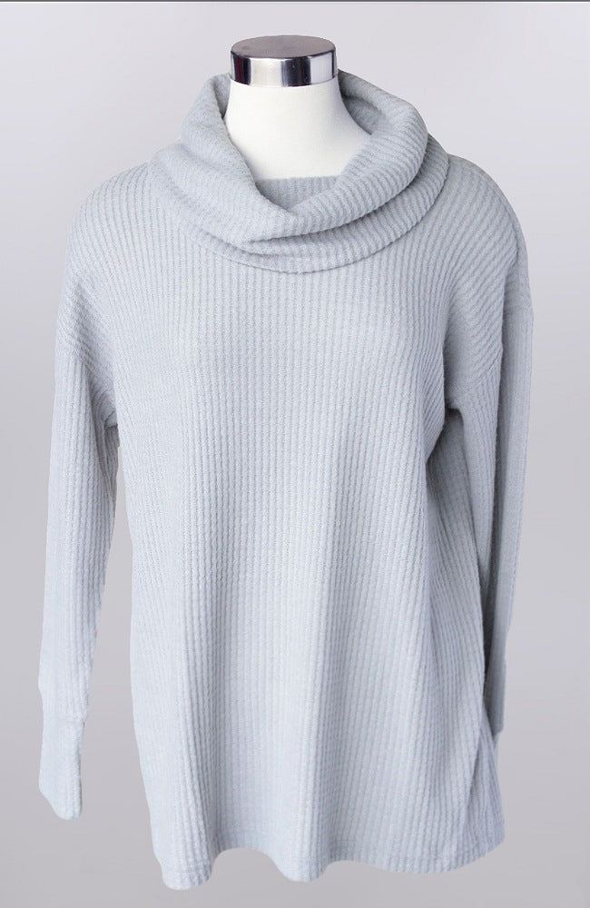 Grey Cowl Neck with Ties